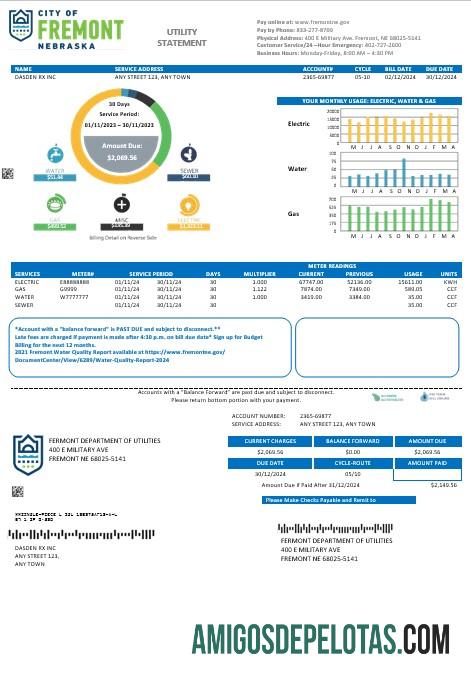 Para baixar modelo Word e PDF de projeto de lei de serviços públicos da cidade dos EUA de Fremont Nebraska
